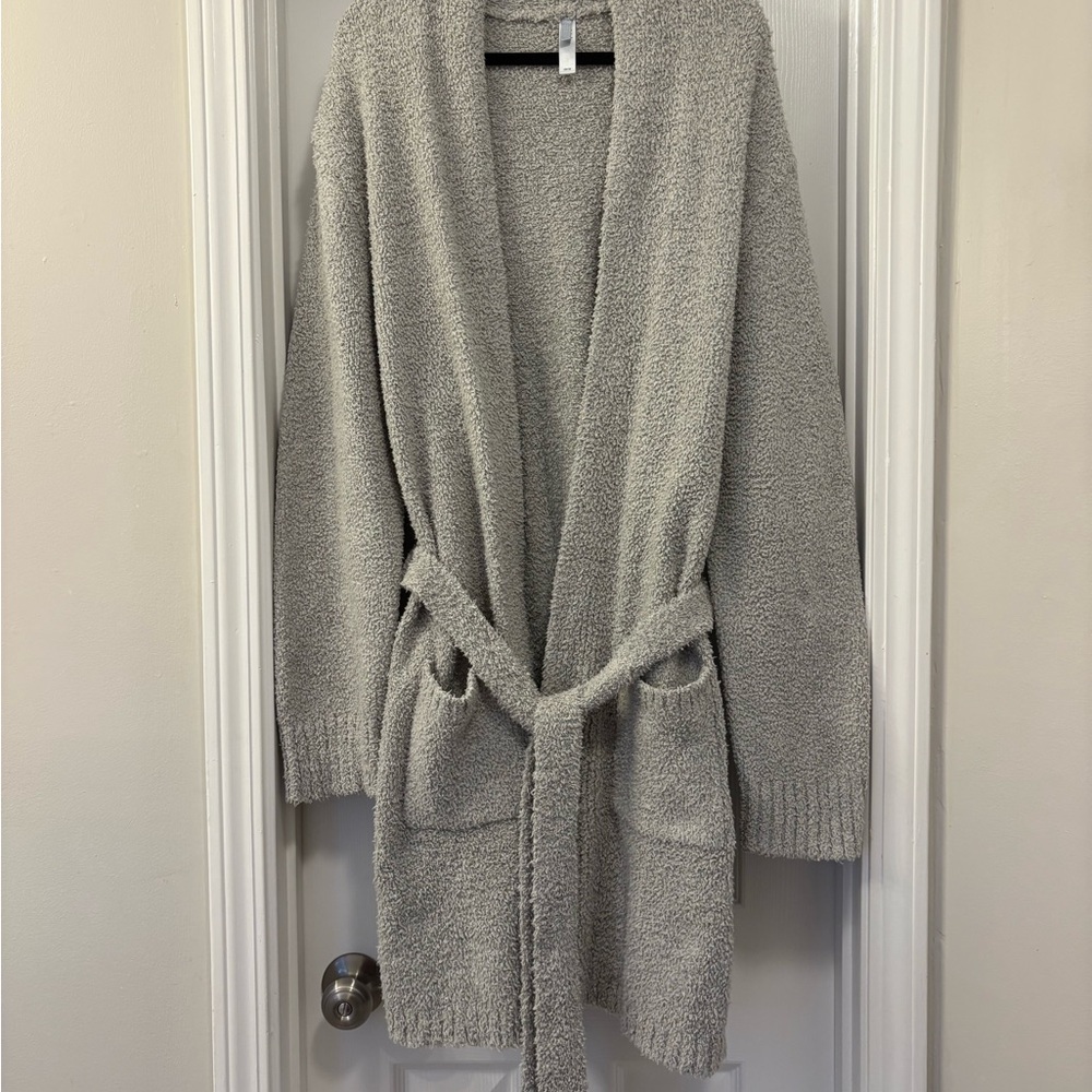 SKIMS Cozy Knit Grey Robe
